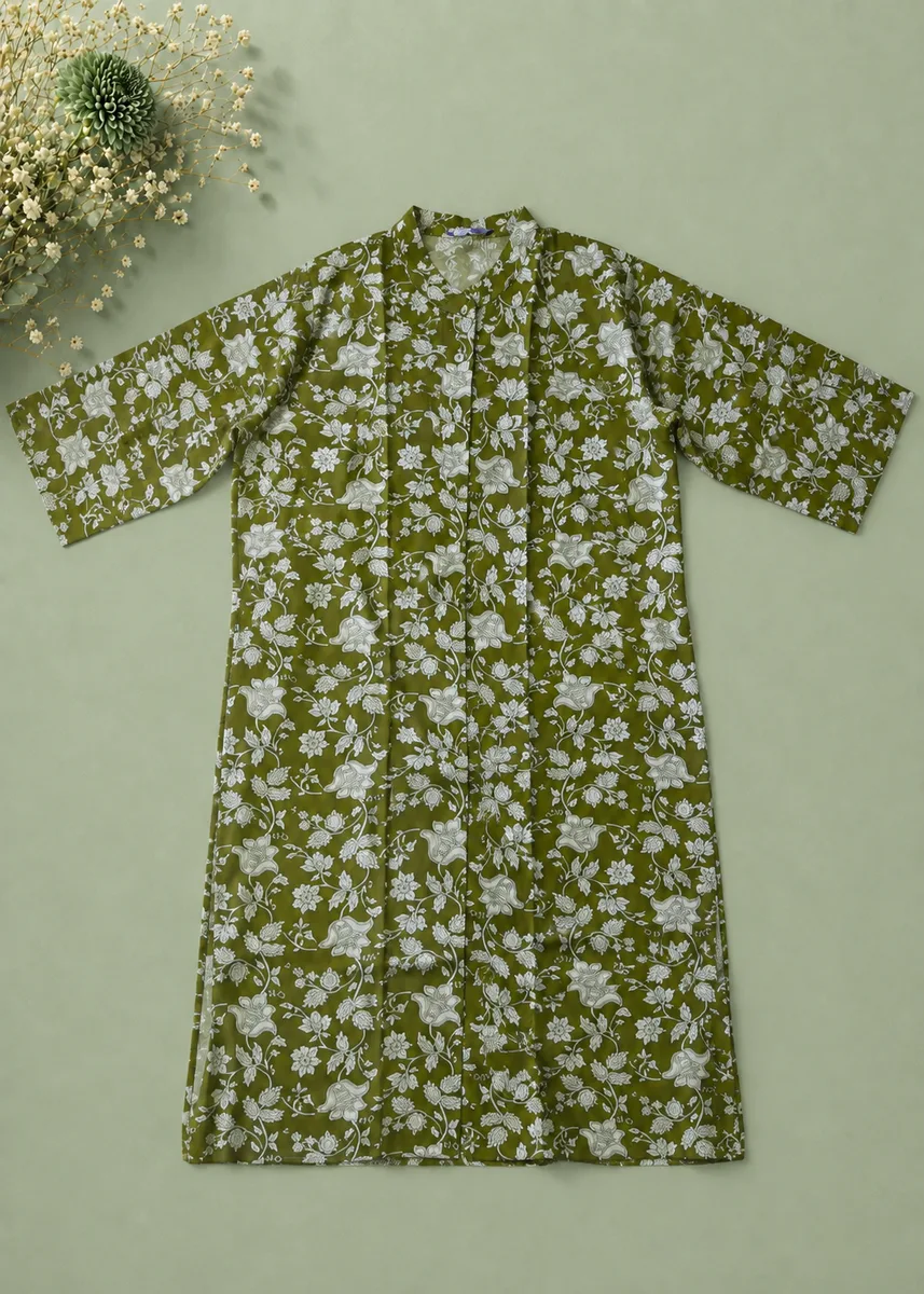 Tango Floral Rayon Straight Kurti