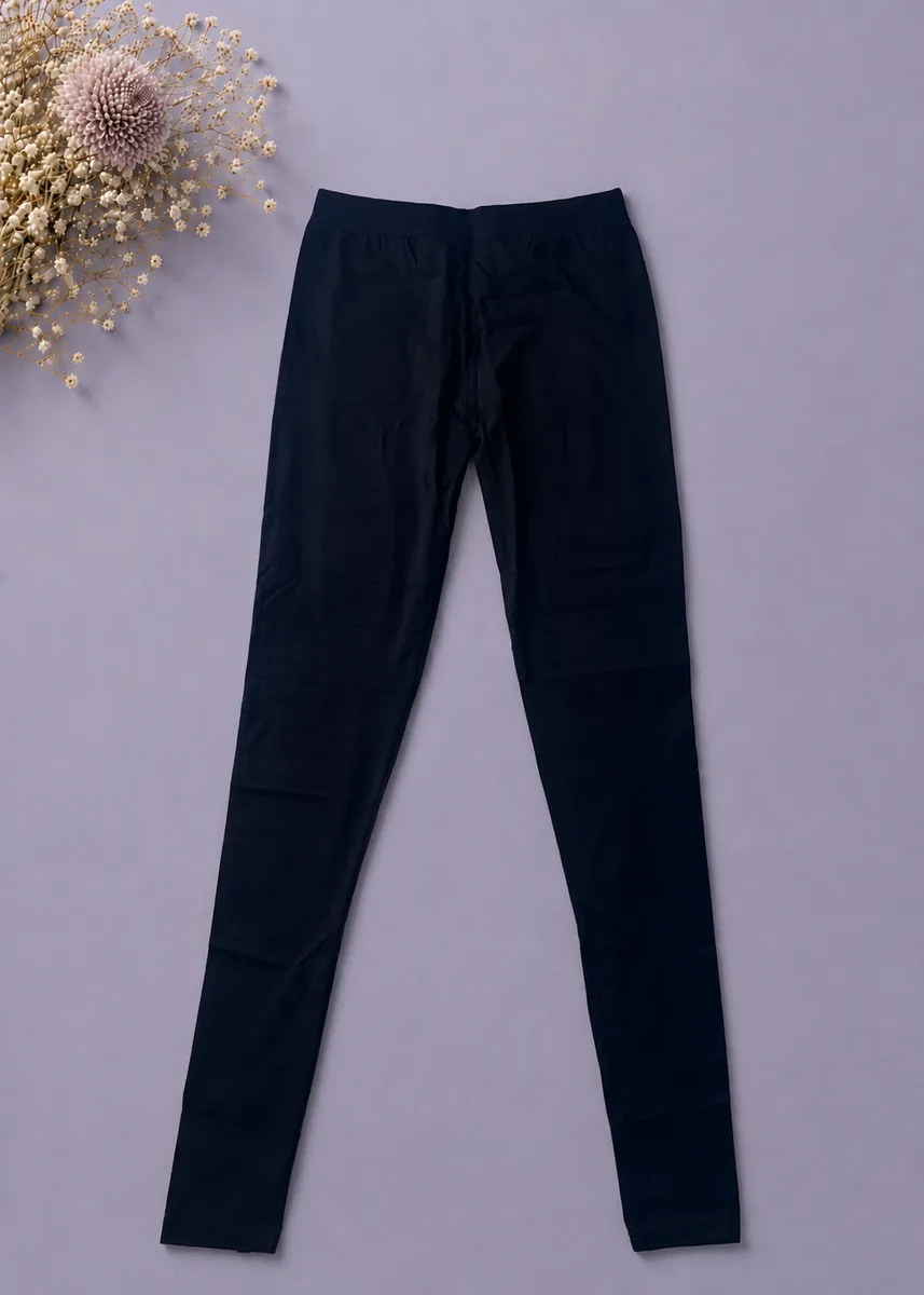 Classic Black Cotton Leggings
