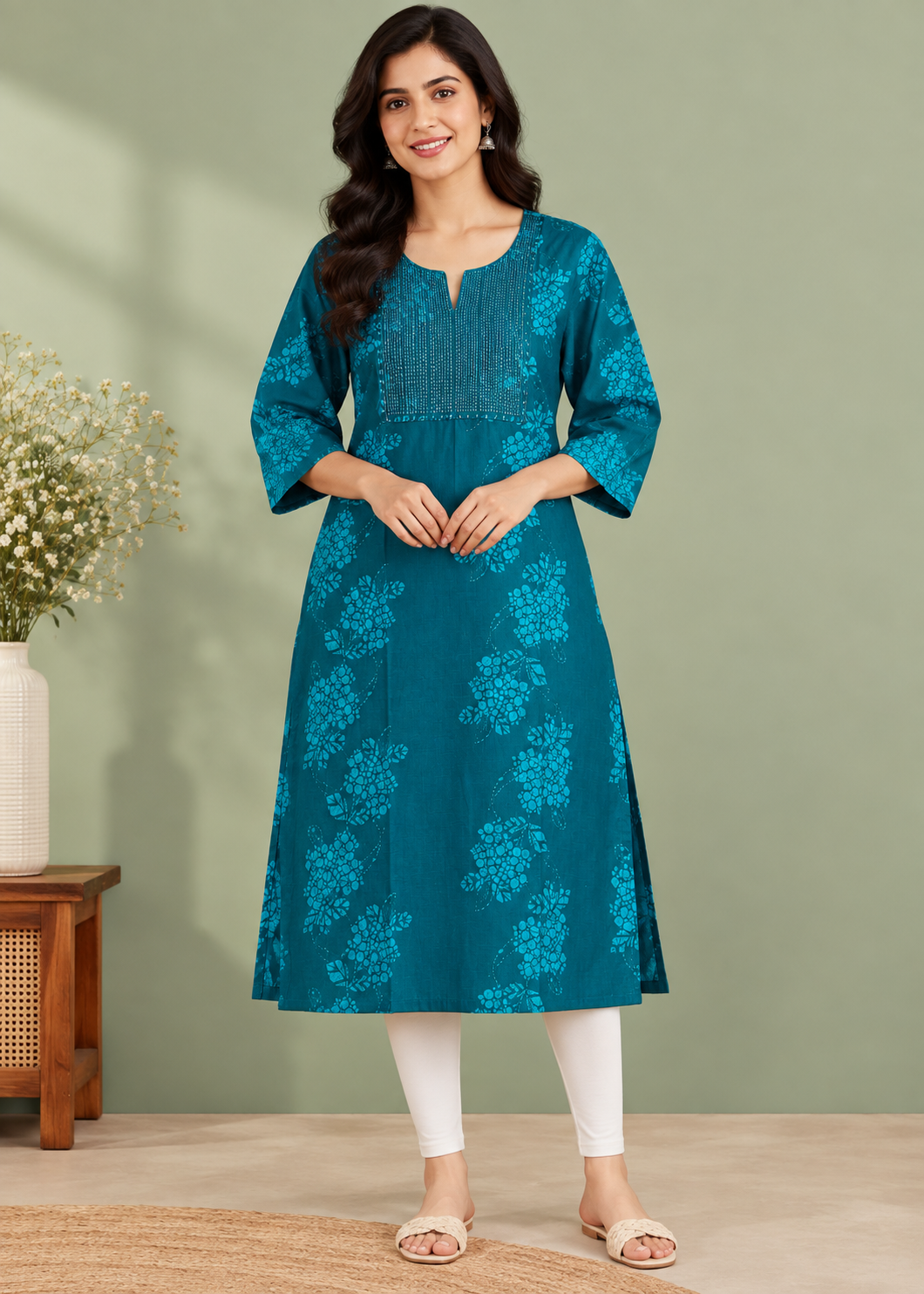 Zorra Rayon Straight Cut Kurti - Jumbo Size