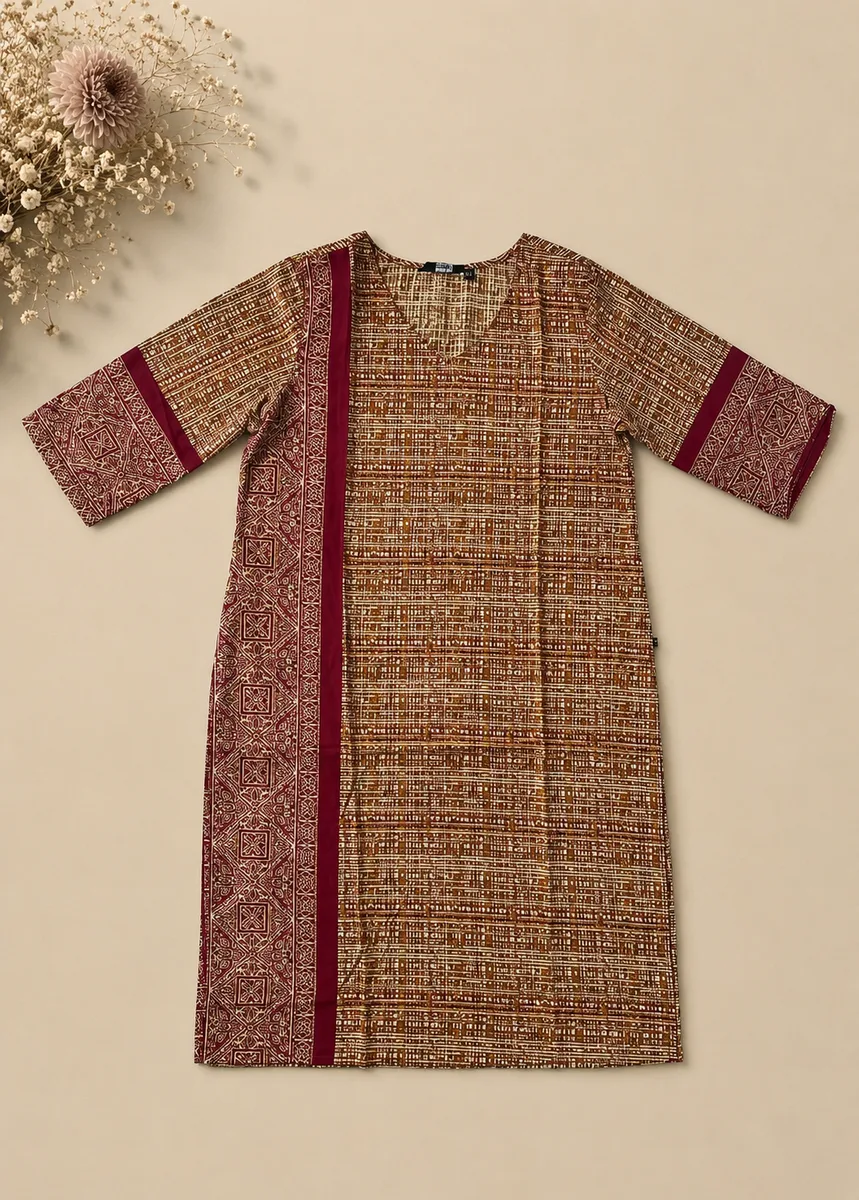 Zorra Checkered Cotton Kurti